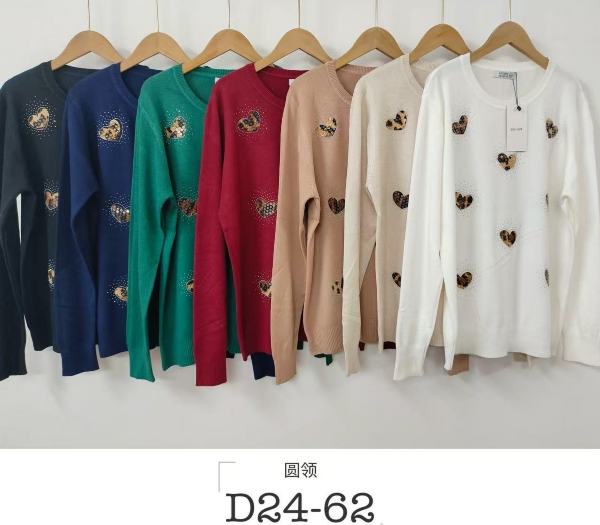 Swetry damska Roz Standard,  Mix Kolor  Paczka 10 szt